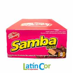 GALLETAS SAMBA FRESA DISPLAY X 20 UNIDADES