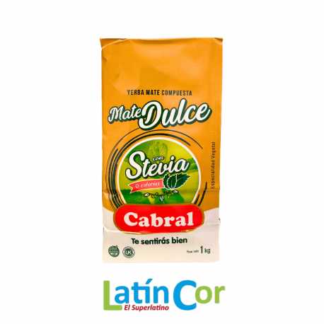 YERBA MATE COMPUESTA CON STEVIA CABRAL X 1 KG