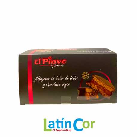 ALFAJORES DULCE DE LECHE Y CHOCOLATE EL PIAVE X 6 UNIDADES