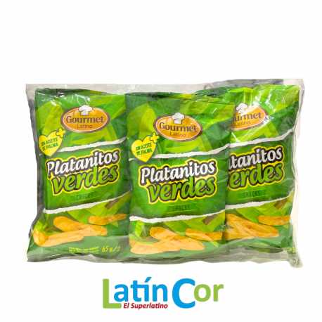 PLATANITOS VERDES GOURMET LATINO X3