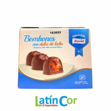BOMBONES CON DULCE DE LECHE MÁRDEL X 75 G
