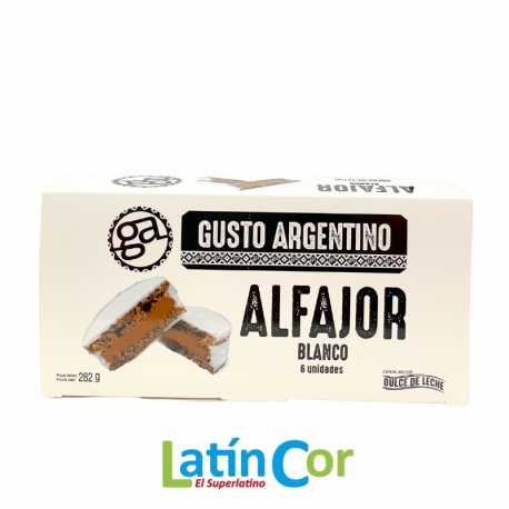 ALFAJOR BLANCO GUSTO ARGENTINO X 6 UNIDADES