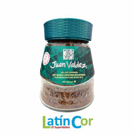 CAFE JUAN VALDEZ SOLUBLE LIOFILIZADO DESCAFEINADO X 95 G