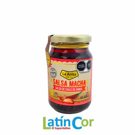 SALSA MACHA DE CHILE DE ÁRBOL LA ANITA X 230 G