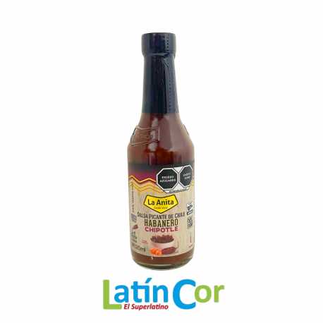SALSA PICANTE DE CHILE HABANERO CHIPOTLE LA ANITA X 120 ML