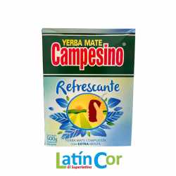 YERBA MATE CAMPESINO REFRESCANTE CON EXTRA DE MENTA X 500 GRS 