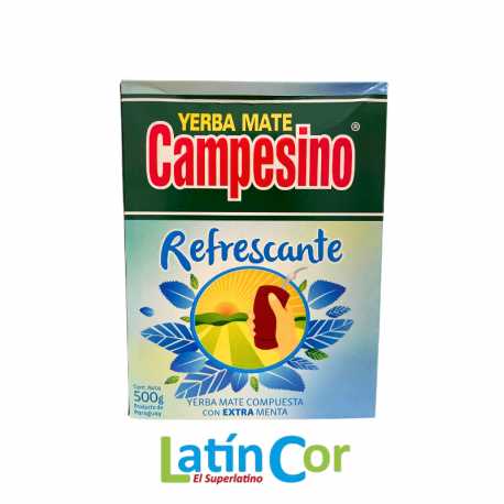 YERBA MATE CAMPESINO REFRESCANTE CON EXTRA DE MENTA X 500 GRS 