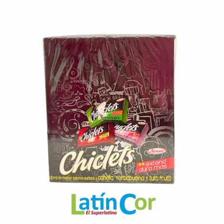 CHICLETS ADAMS PEQUEÑO SURTIDO X 100 UND