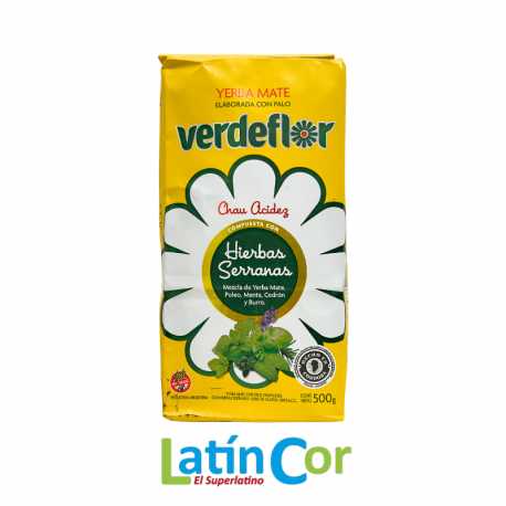 YERBA MATE VERDEFLOR HIERBAS SERRANAS X 500 GR