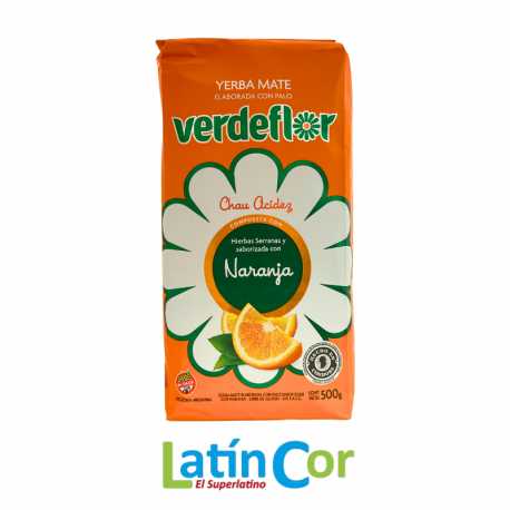 YERBA MATE VERDEFLOR NARANJA X 500 G