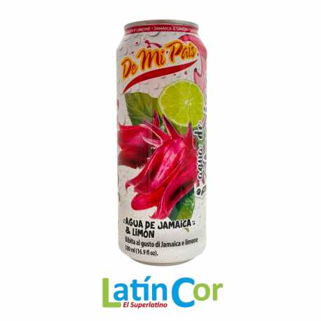 AGUA DE JAMAICA Y LIMÓN DE MI PAÍS X 500 ML