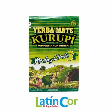 YERBA MATE KURUPÍ MENTA LIMÓN 500 GR