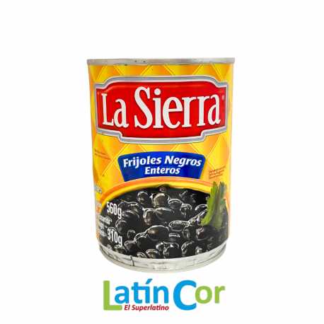 FRIJOLES NEGROS ENTEROS LA SIERRA 560G