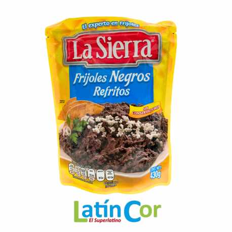 FRIJOL REFRITO NEGRO BOLSA LA SIERRA 430GR