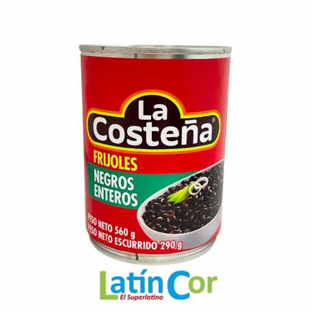 frijoles negros enteros costeña 580gr 