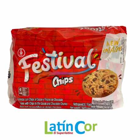 GALLETAS FESTIVAL CHIPS X6