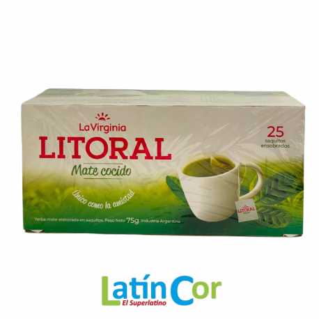 MATE COCIDO LITORAL X25 SAQUITOS LA VIRGINIA 