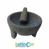 MOLCAJETE DE PIEDRA 19 CM CON TEJOLETE 
