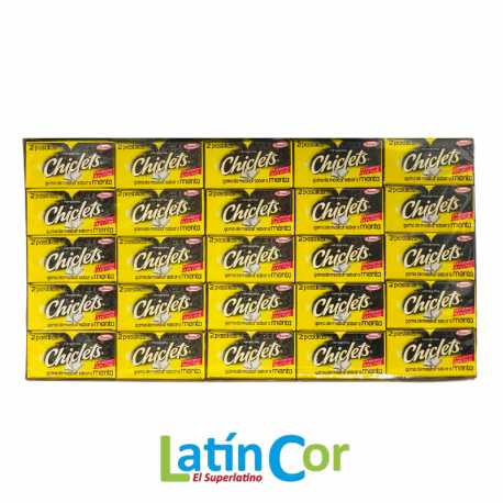 CHICLETS ADAMS PEQUEÑOS SABOR MENTA X 100 UNIDADES