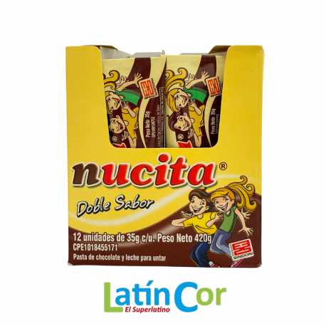 NUCITA DOBLE SABOR DISPLAY X 12 UNIDADES