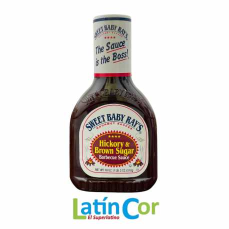 SALSA BBQ SWEET BABY RAY'S HICKORY Y AZUCAR MORENA X 510G