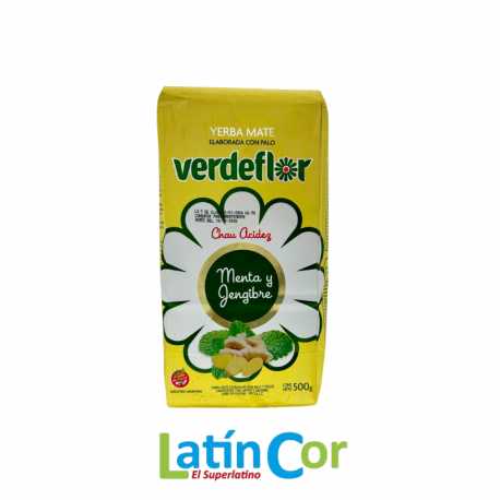 YERBA MATE VERDEFLOR MENTA Y JENGIBRE 500 G
