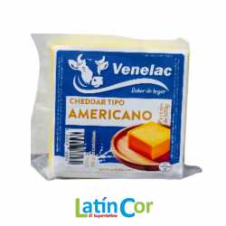 QUESO CHEDDAR TIPO AMERICANO VENELAC X 500 G