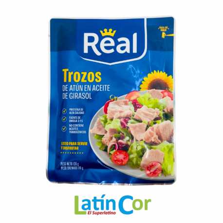TROZOS DE ATÚN EN ACEITE DE GIRASOL REAL 120GR