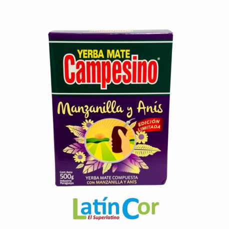 YERBA MATE CAMPESINO MANZANILLA Y ANIS X 500 G