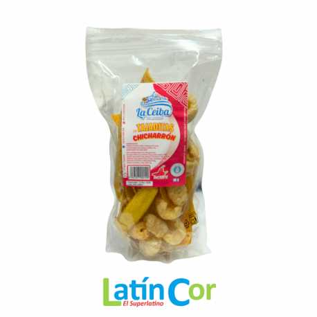 TAJADITAS CON CHICHARRON PICANTE LA CEIBA X 90G